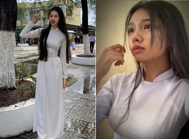 Nữ sinh xinh đẹp Lâm Kim Thư tự quay clip nóng bỏng, háng rộng tư thế gầm cao đầy kích thích