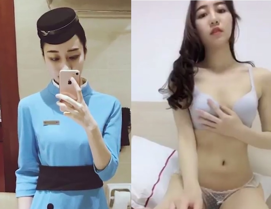 Tiếp viên hàng không lông lá dâm đãng và thèm khát tình dục